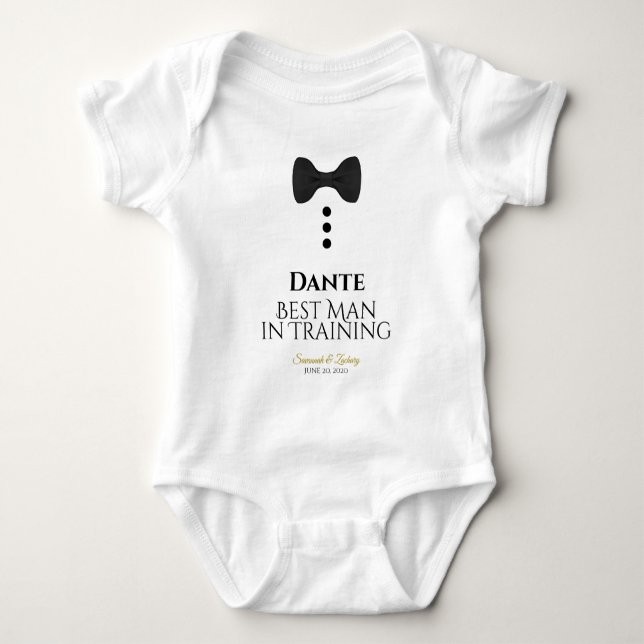 Body Meilleur homme en formation Mariage Cravate noire (Devant)