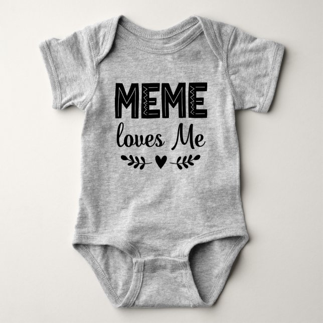 Body Meme aime-moi le cadeau pour petit-fils (Devant)