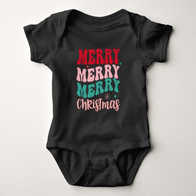 Body Merry Merry Merry Christmas Retro (Devant)