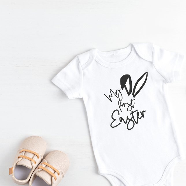 Body Mes premières oreilles de lapin de Pâques (My First Easter Bunny Ears Baby Bodysuit)
