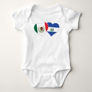 Body Mexique Salvador Drapeau Coeur Mexique El Salvador