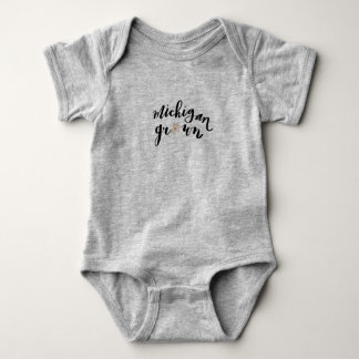 Body "Michigan Grown" State Flower Baby one side
