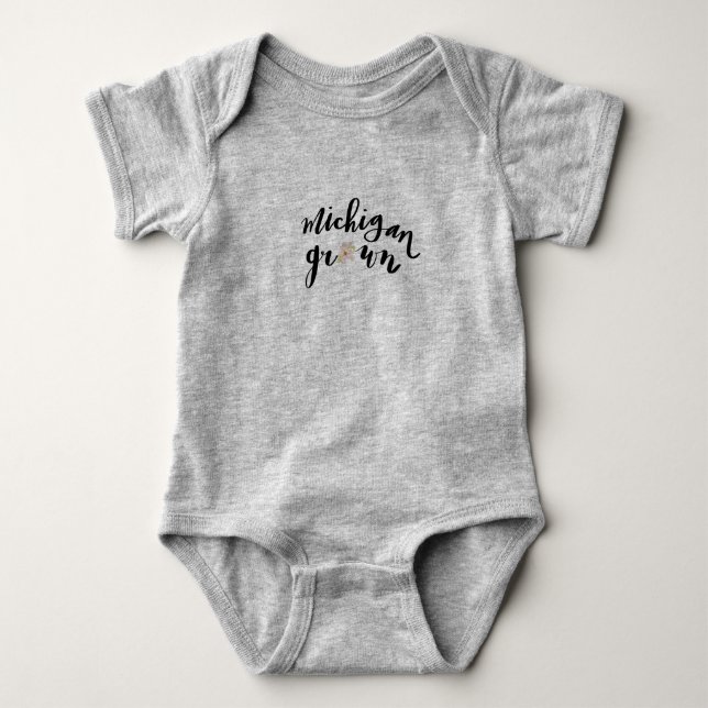 Body "Michigan Grown" State Flower Baby one side (Devant)