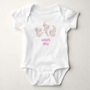 Body Mignon Axolotl à l'aquarelle Bébé Drôle Détendu