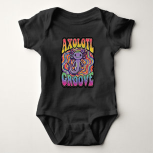 Body Mignon Axolotl Hippie Groovy Art Rétro 70s Arc-en-