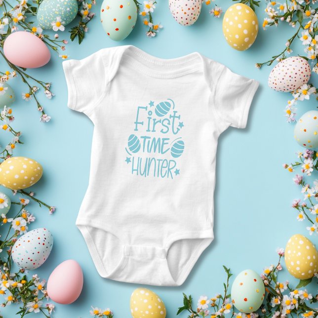 Body Mignon chasseur d'œufs de Pâques pour la première  (Cute Easter First Time Egg Hunter Baby Bodysuit)