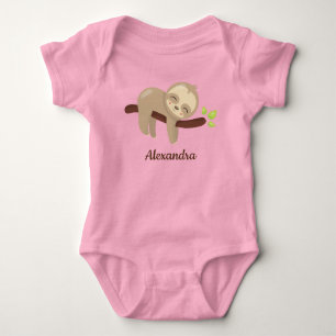 Body Mignon paresseux sur illustration d'animal Kawaii 