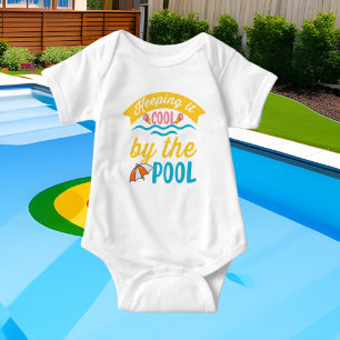 Body mignon piscine bébé mot art unisex