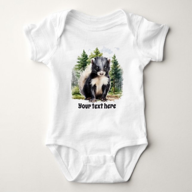Body mignon skunk woodland ajouter du texte (Devant)