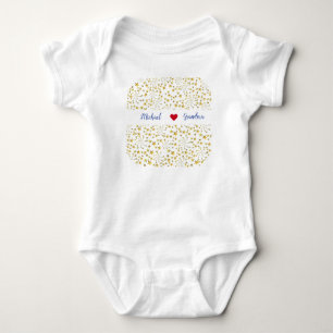 Body Mignonne Elegant Gold Stars Nom Aime Grand-mère