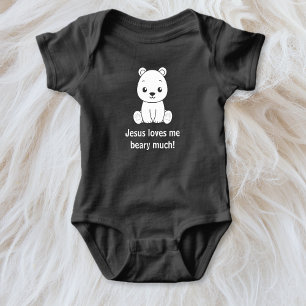 Body Mignonne Jésus M'aime Beary Beaucoup chrétien