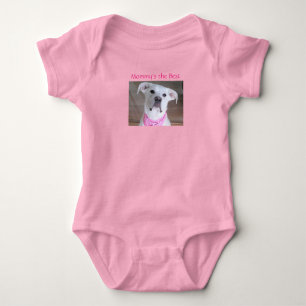 Body Mignonne Maman Chien Toutou Rose Blanc Doux