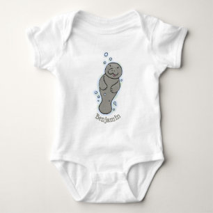 Body Mignonne manatée bébé avec bulles illustration