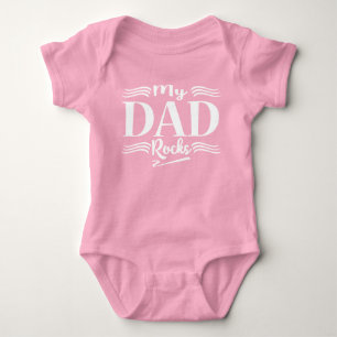 Body Mignonne mon papa roche mot art bébé fille