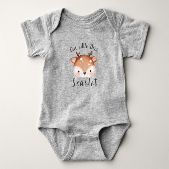 Body Mignonne ONE Deer premier anniversaire I Baby show (Devant)
