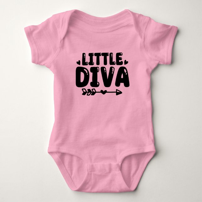 Body Mignonne Petit Diva Baby Girl Costume corporel (Devant)