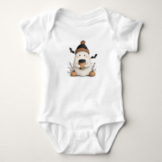 Body Mignonne tenue de bébé fantôme - Cosy Halloween d'