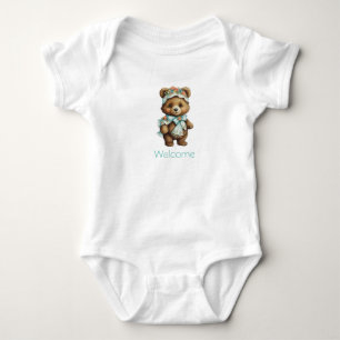 Body Mignonne tenue de corps d'ours Personnalisez.