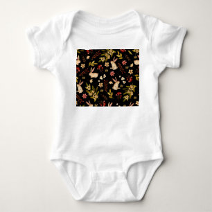 Body Mignons lapins : Motif à main aquarelle