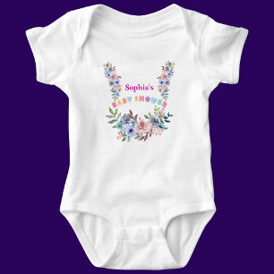 Body Modèle floral de Baby shower mou personnalisé