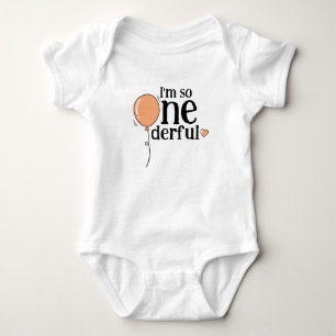 Body Moderne Cute Orange Ballon Anniversaire