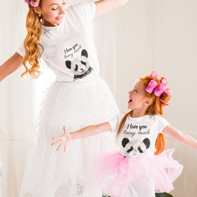 Body Moderne Je T'Aime Beary Beaucoup Panda Noir Et Bla (Créateur téléchargé)