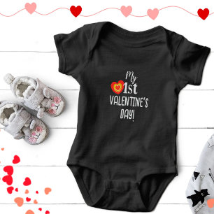 Body Moderne Ma 1ère Saint Valentin Mignonne Coeur Roug