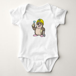 Body Mole en tant que mineur avec lunette et diamant