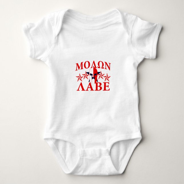 Body Molon Labe Casque guerrier spartiate 5 étoiles Pat (Devant)