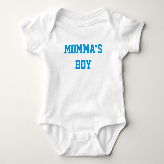 Body "MOMMA'S BOY" Bébé Boy Coton Bodysuit (Devant)