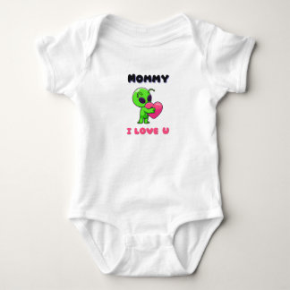 Body "Mommy I Love U" Cute Baby Alien Heart