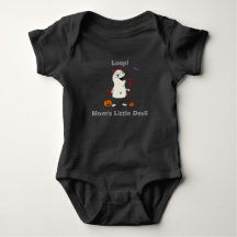 Moms Little Devil Baby Monster Halloween Bodysuit