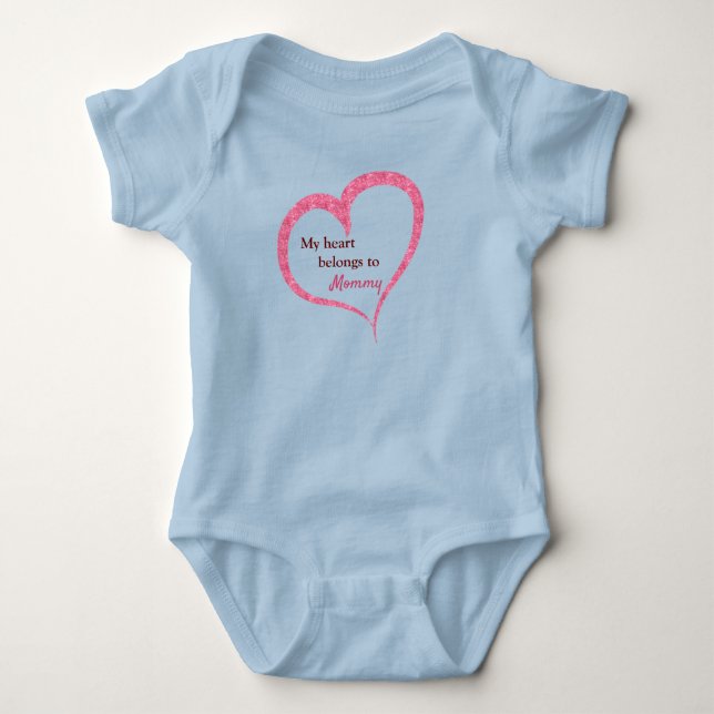 Body Mon coeur appartient à maman personnalisable (Devant)