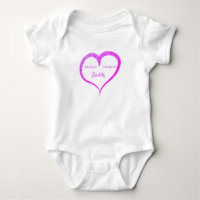Mon coeur appartient à papa bébé personnalisable g