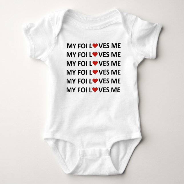 Body MON FOI M'AIME - COEUR ROUGE Bébé  (Devant)