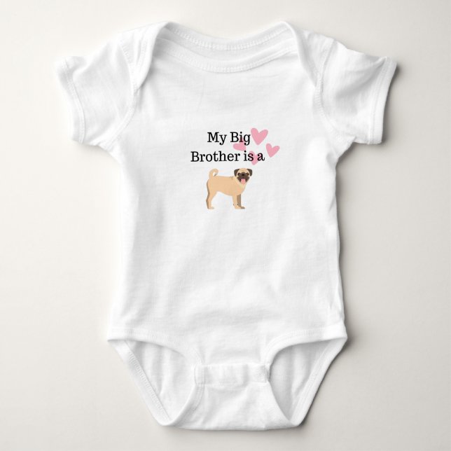 Body Mon grand frère est un T-shirt bébé Carlin (Devant)