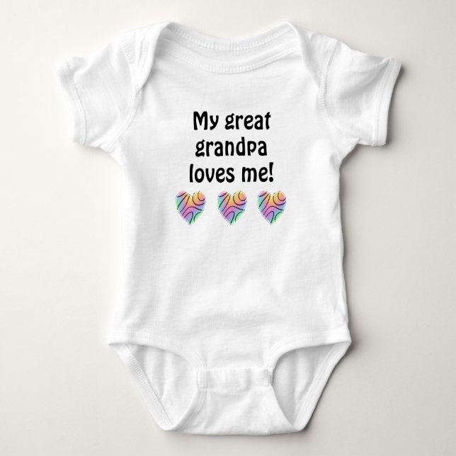 Body Mon Grand-Père M'Aime Le Bodysuit Bébé (Devant)