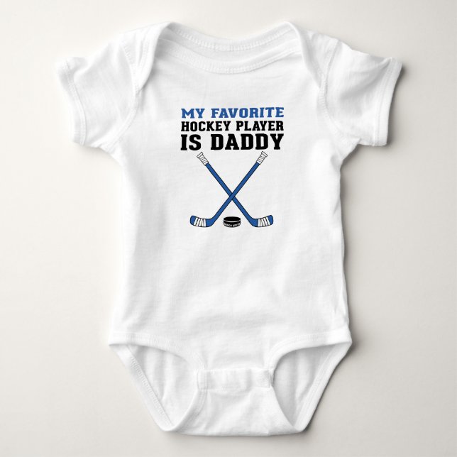 Body Mon joueur préféré de hockey est Daddy Blue Sticks (Devant)
