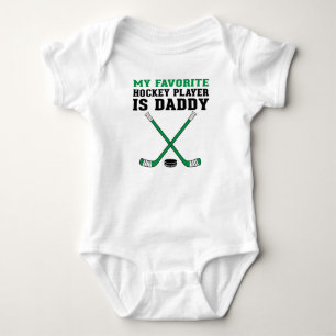 Body Mon joueur préféré de hockey est Sticks verts papa