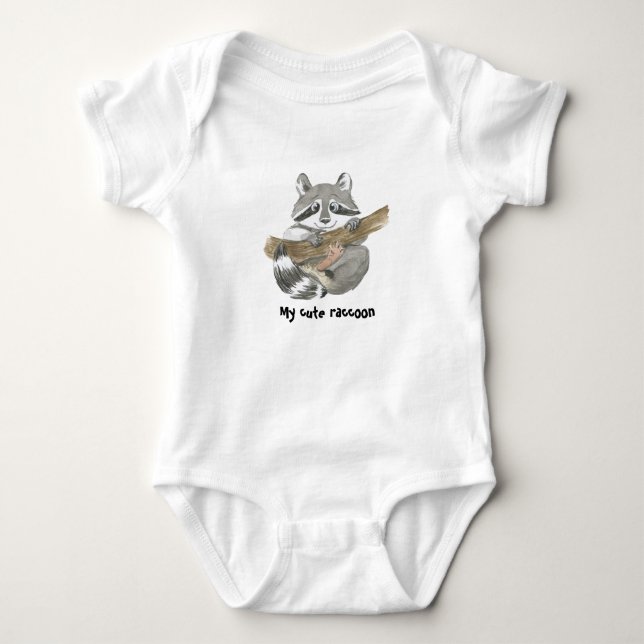 Body Mon mignon Raccoon lance l'oreiller (Devant)