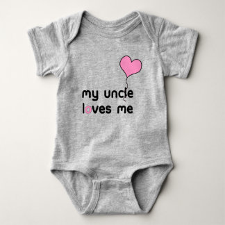 Body Mon Oncle M'Aime Balloon Coeur Rose