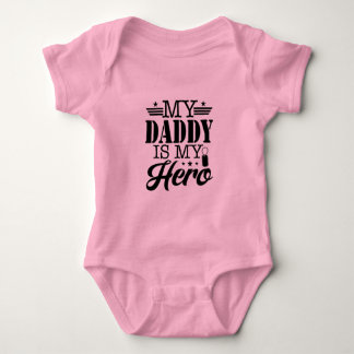 Body Mon Papa Est Mon Héros Baby Bodysuit