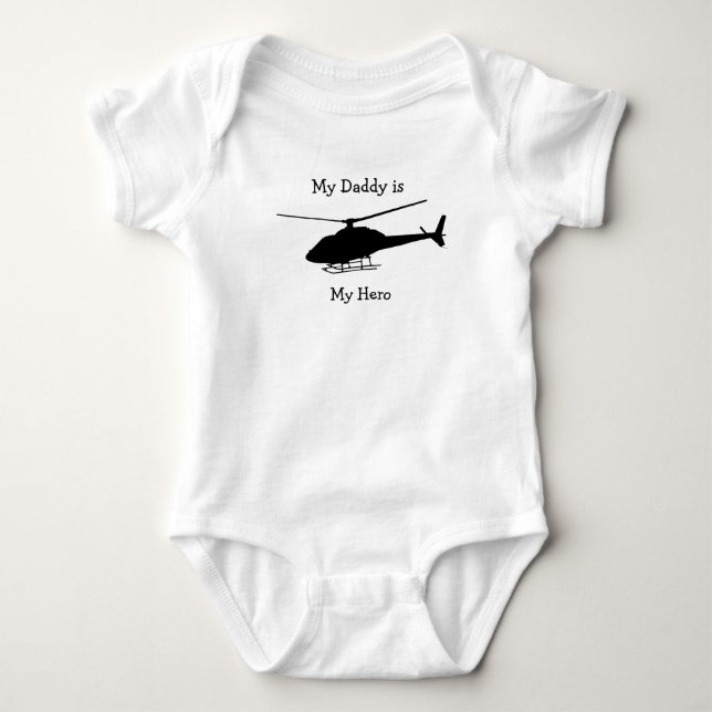 Body Mon papa est mon héros Hélicoptère de secours médi (Devant)