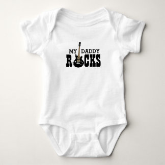 Body "Mon papa Rocks !" avec guitare électrique Baby Bo