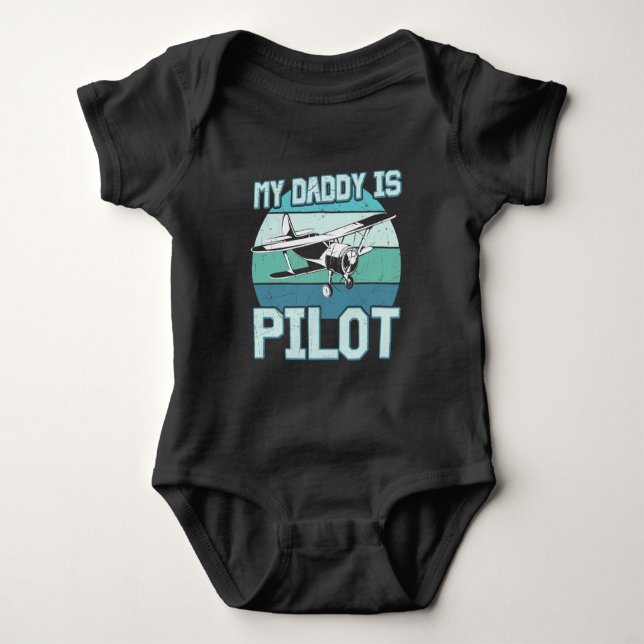 Body Mon papa/T-shirt pilote (Devant)