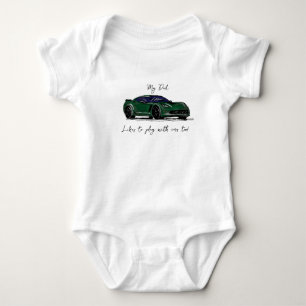 Body Mon père aime jouer avec Corvettes C7 Green