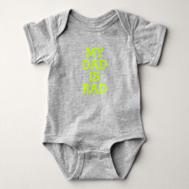 Body Mon père est Rad néon vert nom coutume drôle migno (Devant)