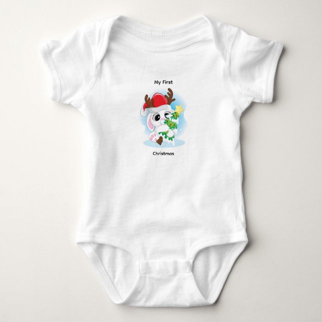 Body Mon premier bébé de Noël grandit Noël nouveau-né (Devant)