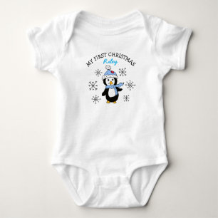 Body Mon premier Noël Pingouin Snowflakes Baby Tee
