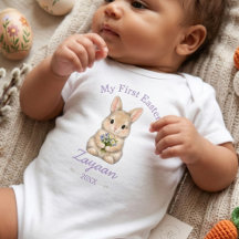 Mon premier Pâques 2026 personnalisé Lapin mignon 